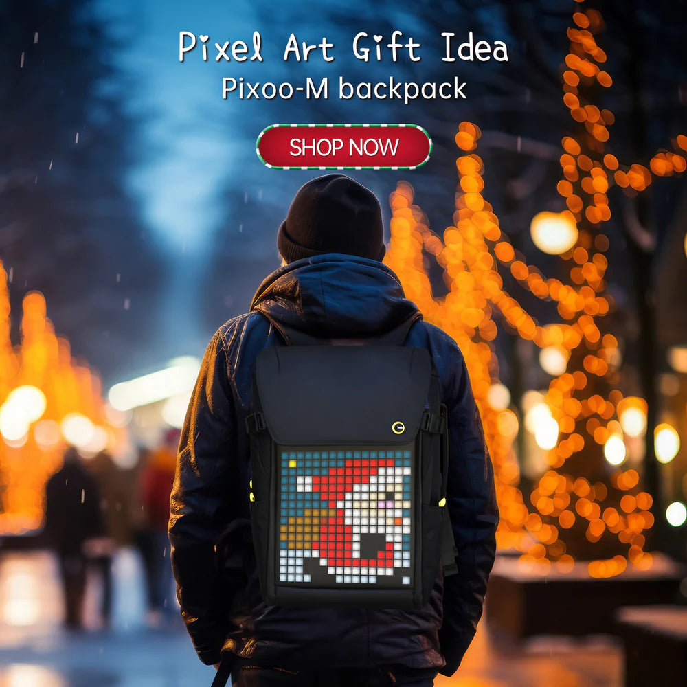 Divoom Pixoo Backpack-M Innovative Smart LED Backpack - حقيبة ظهر ذكية مع شاشه
