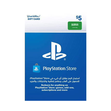 PlayStation KSA $5 - بطاقة شحن - PC BUILDER QATAR - Best PC Gaming Store in Qatar 