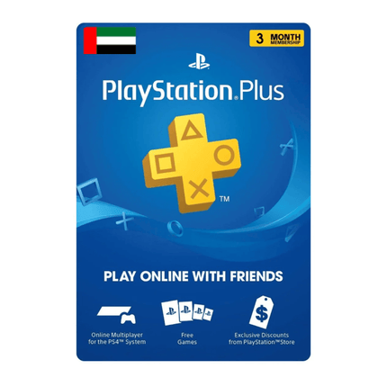 PlayStation Plus 3 Months UAE - بطاقة إشتراك - PC BUILDER QATAR - Best PC Gaming Store in Qatar 