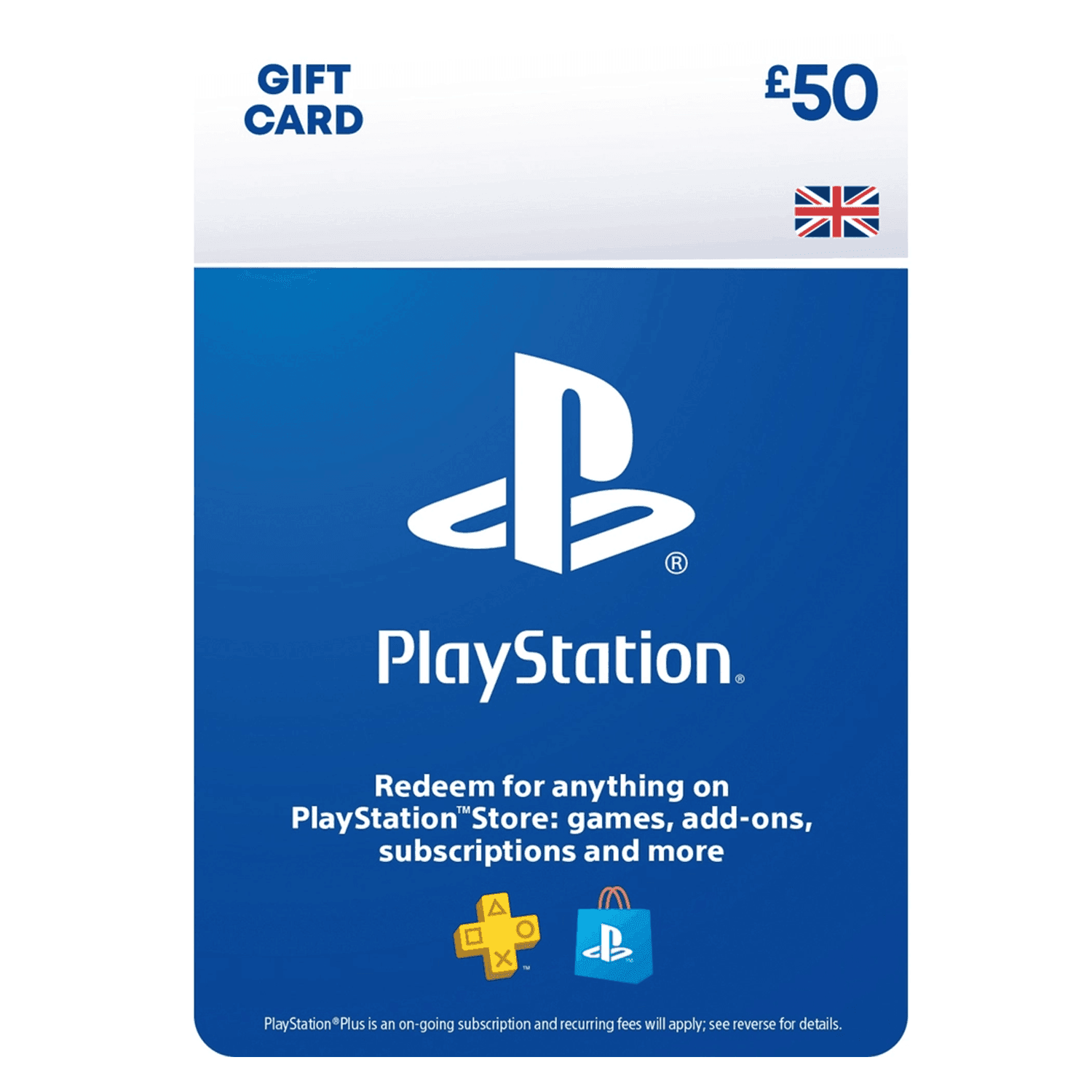 Playstation UK GBP50 - بطاقة شحن Playstation UK GBP50 - بطاقة شحن