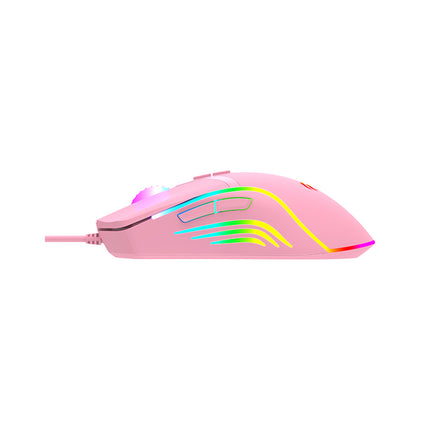 HAVIT GAMENOTRE MS1029 PINK Gaming Mouse RGB - فأرة أر جي بي وردية