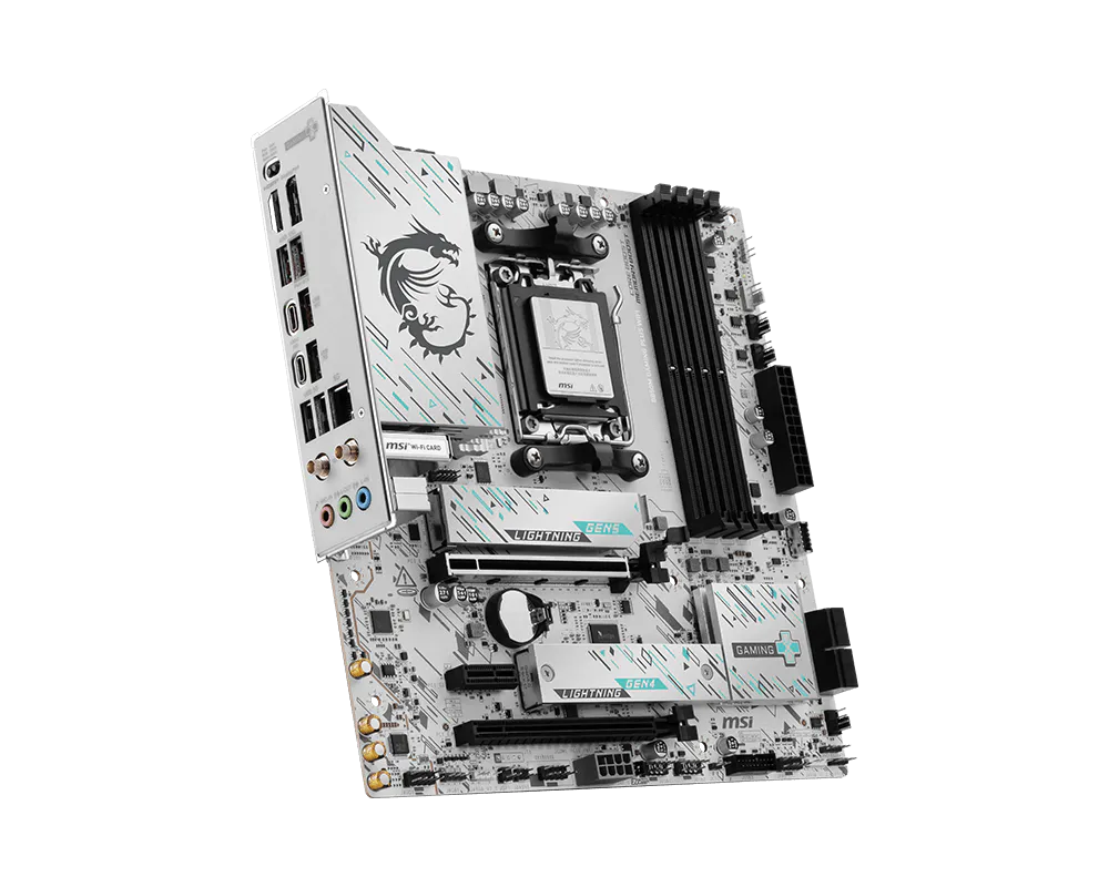 MSI B850M GAMING PLUS WIFI AM5 DDR5 Micro-ATX Motherboard White - ماذر بورد