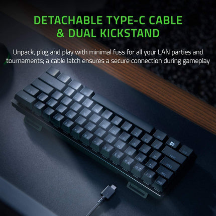 Razer Huntsman Mini 60% Optical Black Keyboard - Clicky Purple Switch - لوحة مفاتيح - PC BUILDER QATAR - Best PC Gaming Store in Qatar 