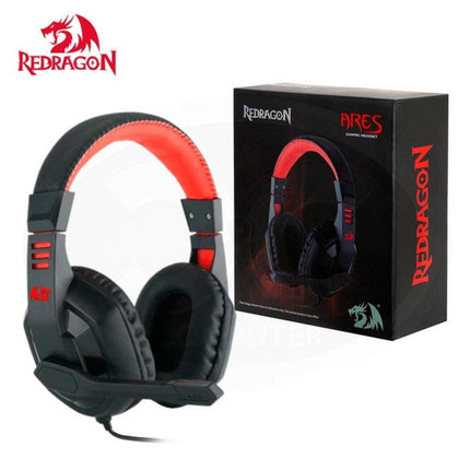 Redragon ARES H120 GAMING HEADSET - BLACK / RED - سماعة - PC BUILDER QATAR - Best PC Gaming Store in Qatar 