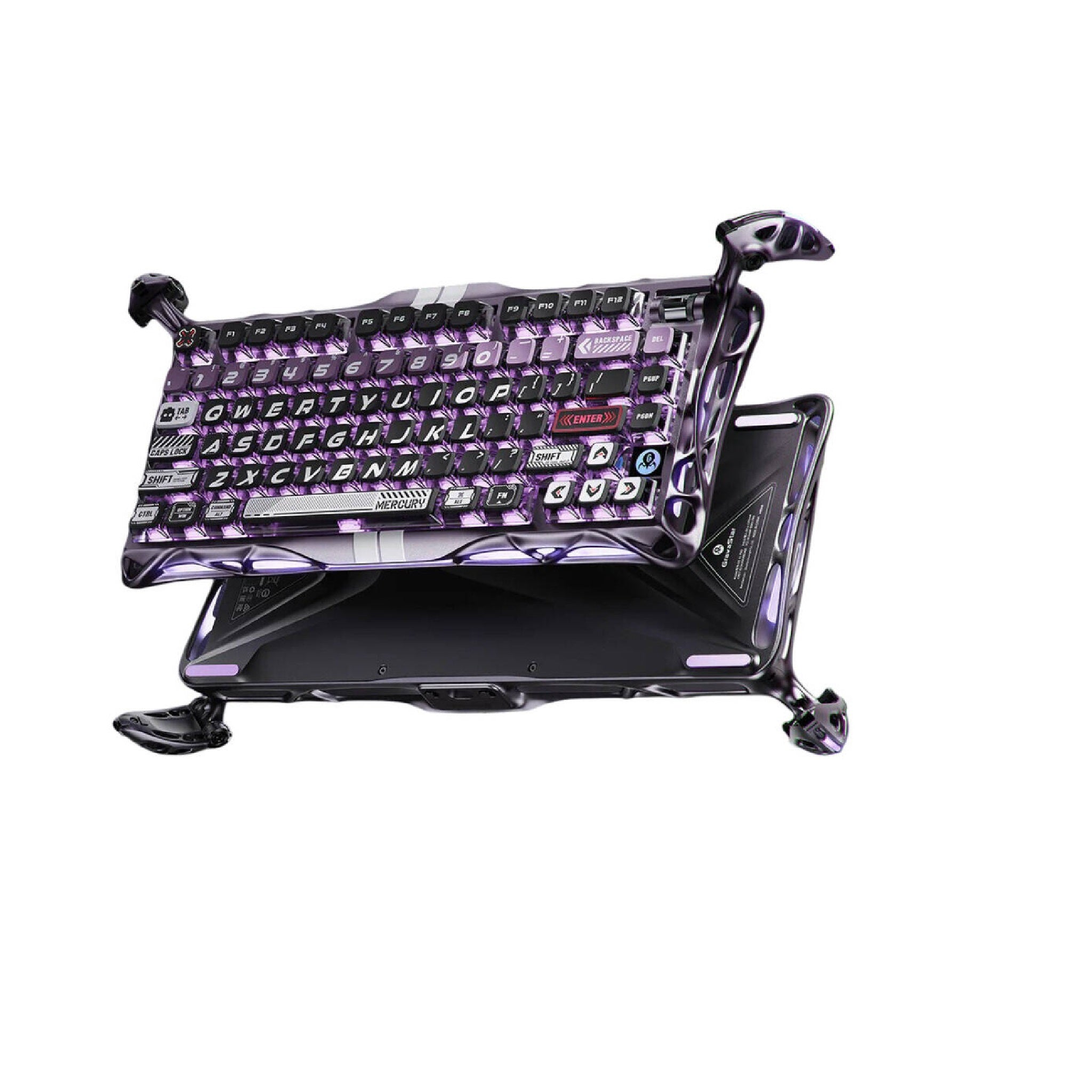 GRAVASTAR MERCURY V75 Pro Special Edition Gaming Keyboard - Iron Purple - كيبورد احترافي