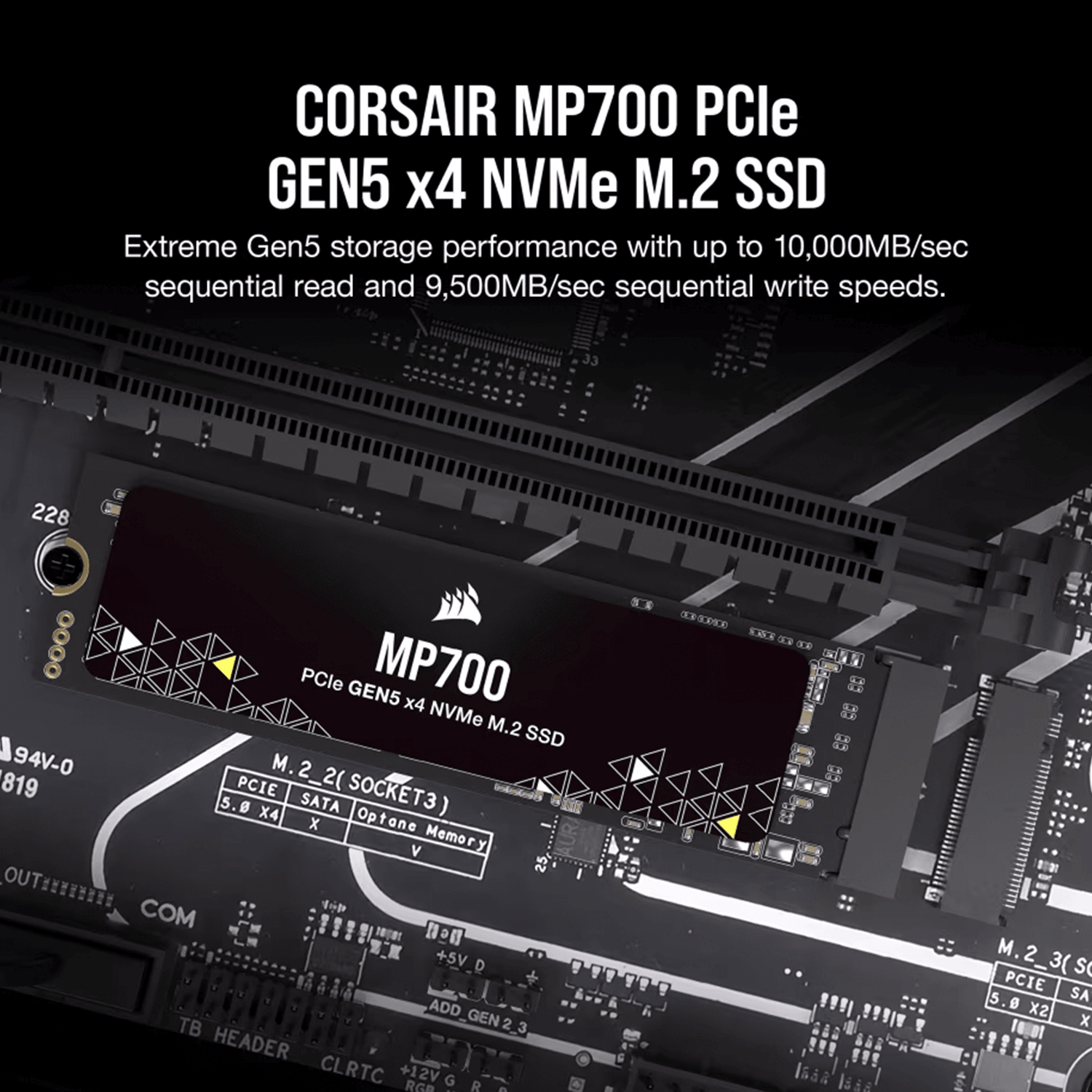 Corsair MP700 1TB PCIe 5.0 (Gen 5) x4 NVMe M.2 SSD - مساحة التخزين
