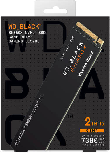 WD 2TB BLACK SN850X NVMe PCIe 4.0 Gaming Internal SSD, Up to 7300 MB/s - تخزين سريع