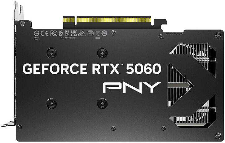 PNY GeForce RTX 5060 Overclocked Dual Fan Graphics Card, 8GB GDDR7 128-Bit Memory, 2280MHz Clock Speed, 28 Memory Speed, 3840 CUDA Cores, 8x PCI-Express 5.0 -كرت شاشه