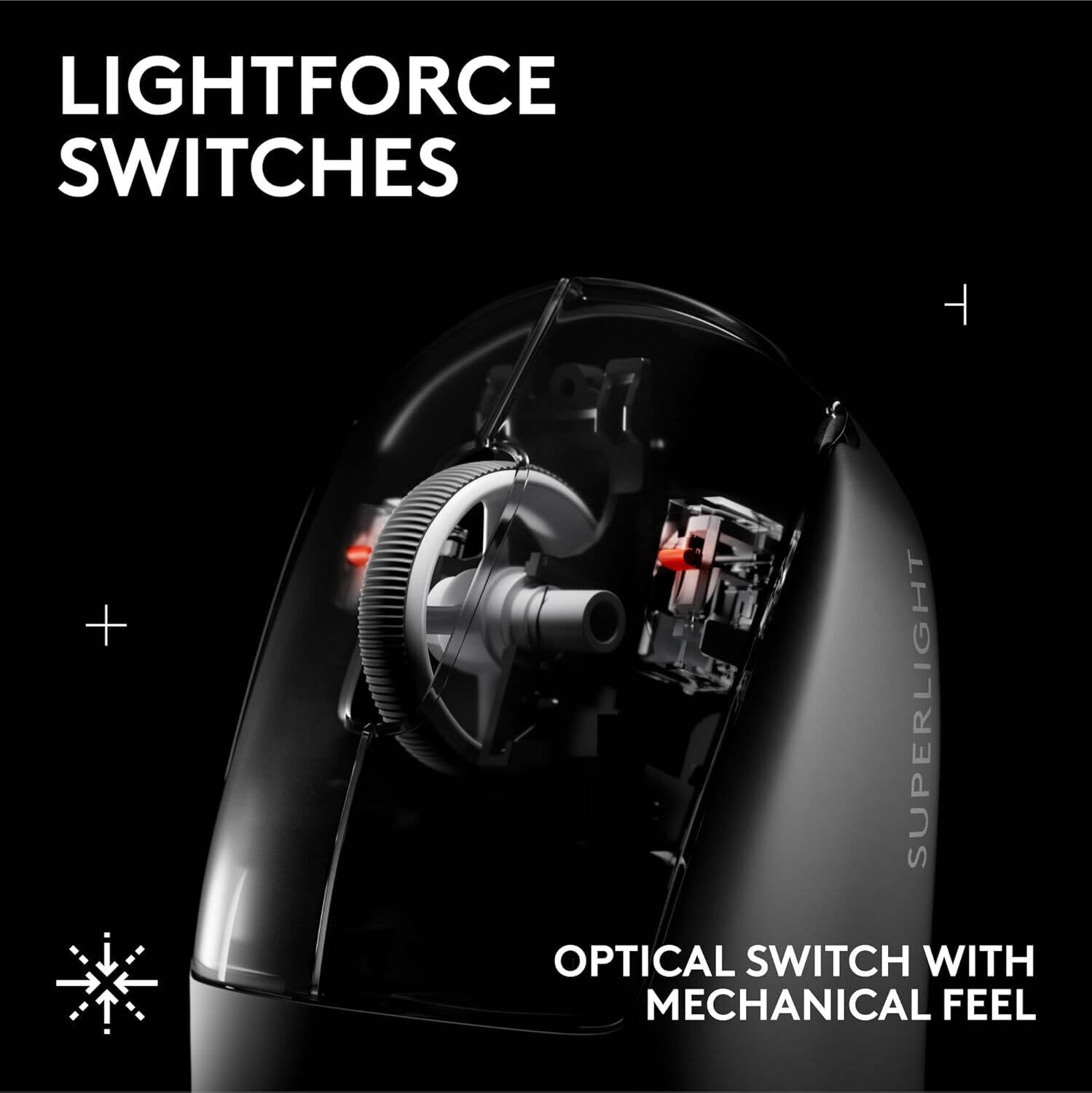 Logitech G PRO X SUPERLIGHT 2 SE Wireless Gaming Mouse, 44000 DPI, 888 IPS Speed, 88 G Max Acceleration, LIGHTFORCE Button Technology, 5 Buttons, HERO 2 Sensor, Black - موس قيمنق لاسلكي