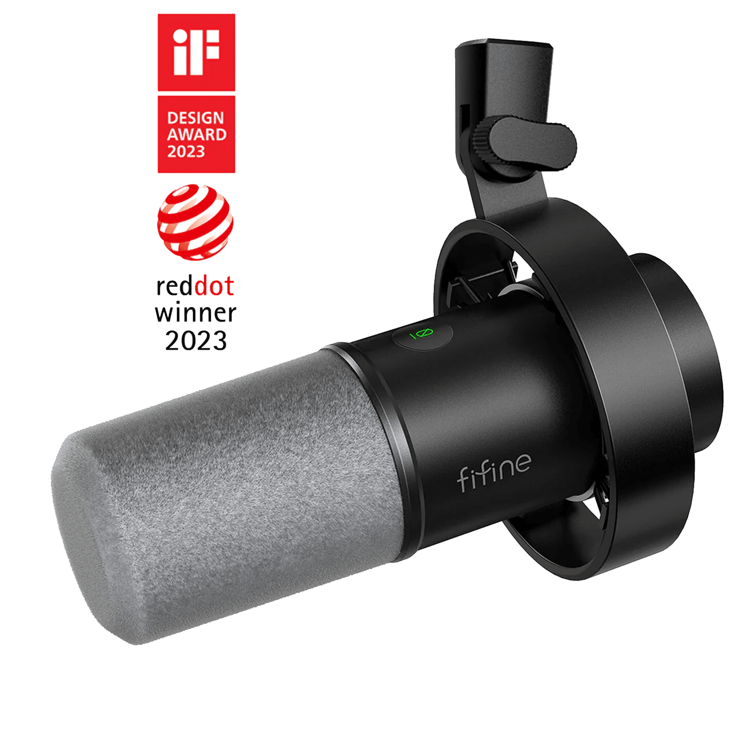 FIFINE K688 USB/XLR Dynamic Mic with Shock Mount, Touch-Mute, Headphone Jack, I/O Controls for Podcasting - Black - ميكروفون أحترافي FIFINE K688 USB/XLR Dynamic Mic with Shock Mount, Touch-Mute, Headphone Jack, I/O Controls for Podcasting - Black - ميكروفون أحترافي