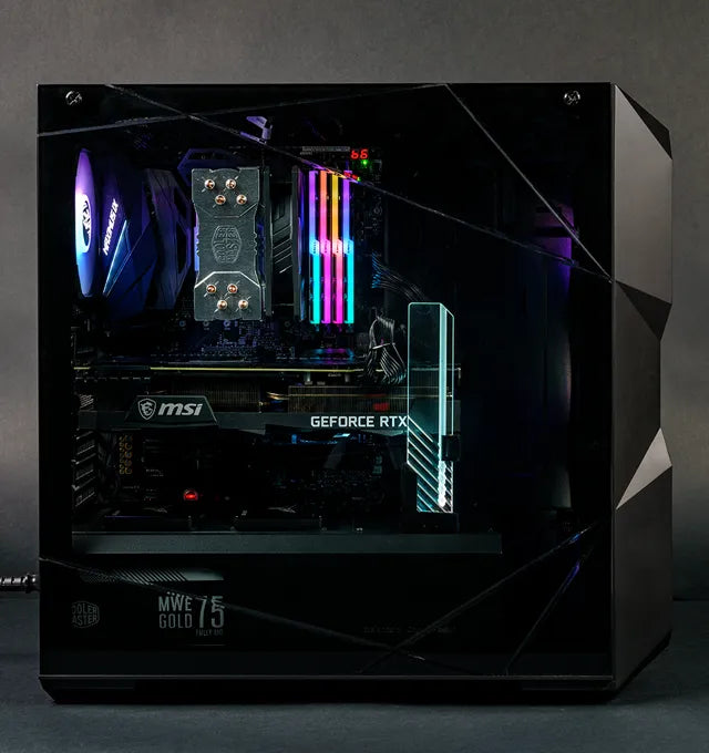 Cooler Master ARGB GPU Support Bracket, Edge-Lit ARGB Tempered Glass, Multiple Orientations - حامل كرت شاشة