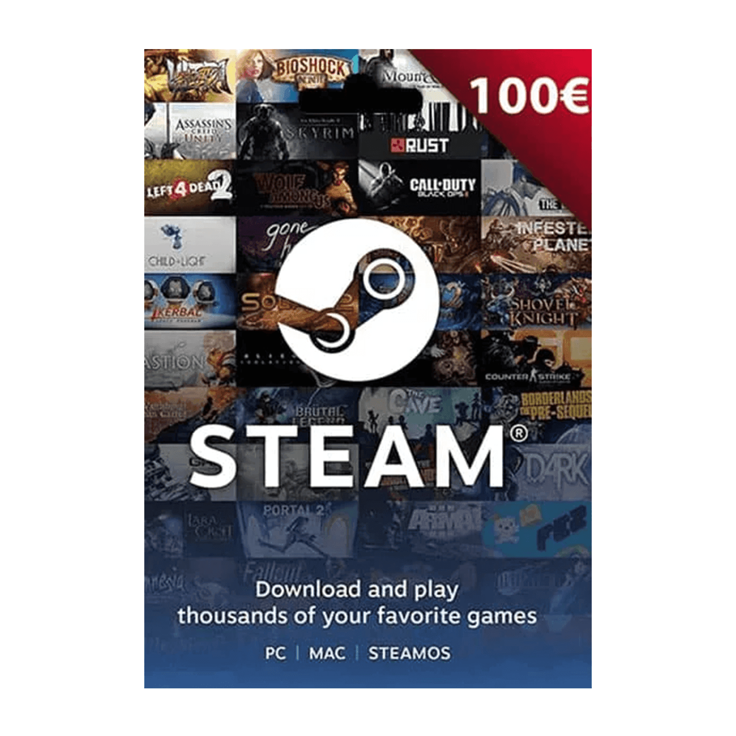 Steam Wallet EU 100€ - بطاقة شحن Steam Wallet EU 100€ - بطاقة شحن
