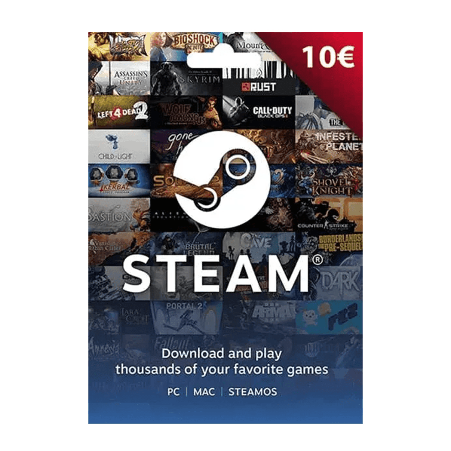 Steam Wallet EU 10€ - بطاقة شحن Steam Wallet EU 10€ - بطاقة شحن