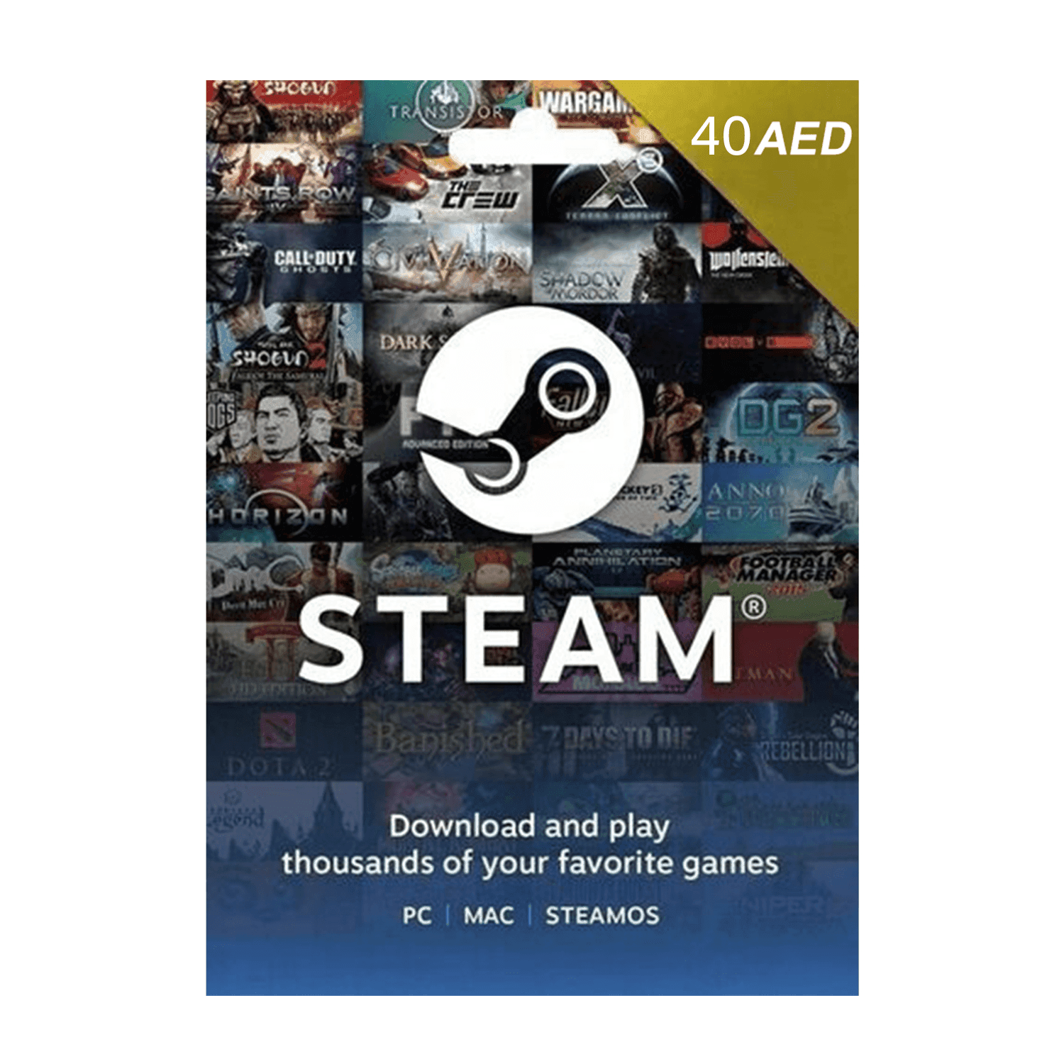 Steam Wallet UAE 40AED - بطاقة شحن Steam Wallet UAE 40AED - بطاقة شحن