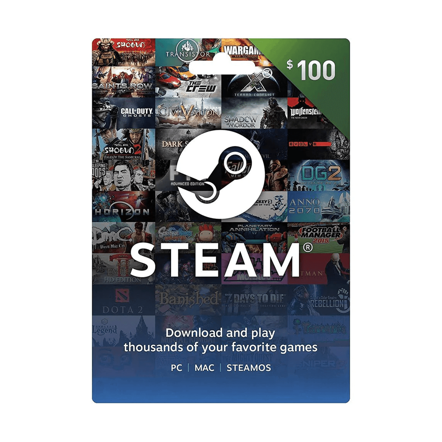 Steam Wallet USD 100$ - بطاقة شحن Steam Wallet USD 100$ - بطاقة شحن