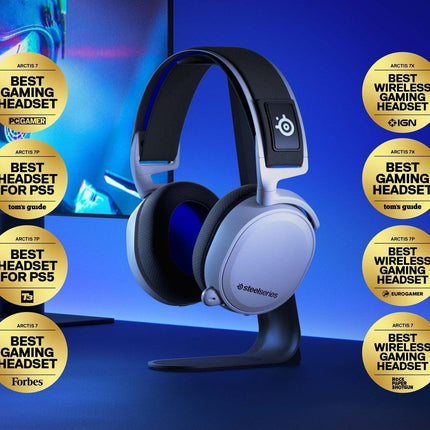SteelSeries ARCTIS 7P+ Lossless Wireless Gaming Headset For PS5, PS4, PC, Switch - White - سماعة - PC BUILDER QATAR - Best PC Gaming Store in Qatar 