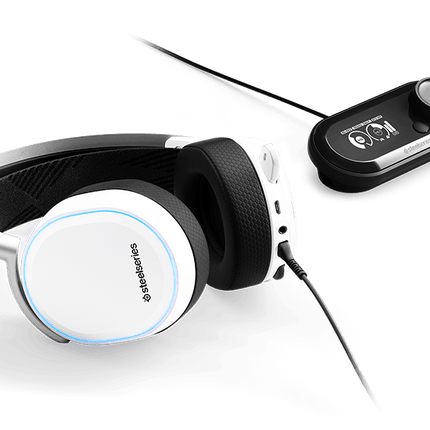 SteelSeries ARCTIS PRO + GAMEDAC Certified High-Res Gaming Audio System - PC/PlayStation - White - سماعة إحترافية