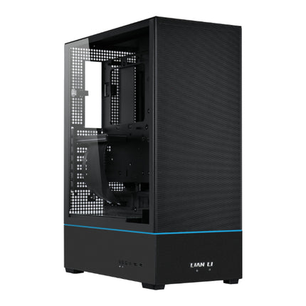 Lian-Li SUP01 Small Tower ATX Case, Stand Up Platform Design, Front GPU Mount, 3 Side Mesh Panels -  Black - كيس صغير أسود