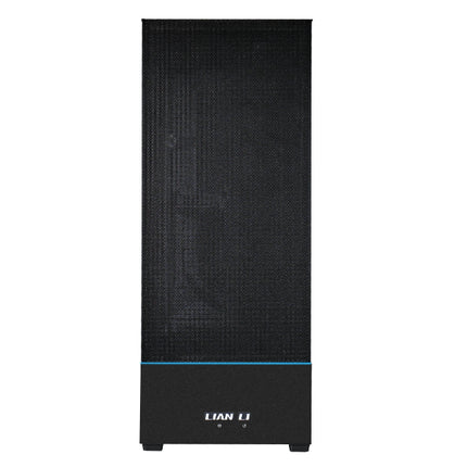 Lian-Li SUP01 Small Tower ATX Case, Stand Up Platform Design, Front GPU Mount, 3 Side Mesh Panels -  Black - كيس صغير أسود