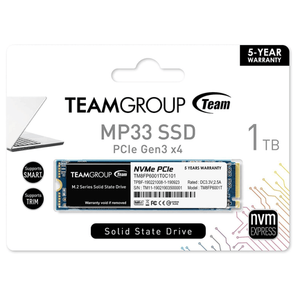 Team MP33 1TB M.2 PCIE NVME SSD - مساحة تخزين - PC BUILDER QATAR - Best PC Gaming Store in Qatar 