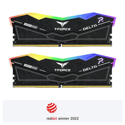 TEAMGROUP T-FORCE DELTA RGB 32GB (2 x 16GB) CL32 DDR5 5600MHZ DESKTOP MEMORY - BLACK - الذاكرة العشوائية