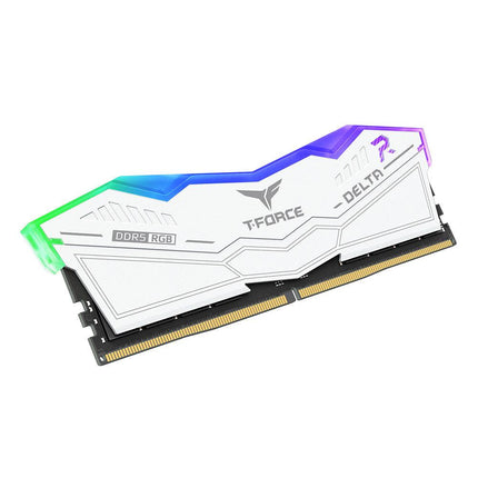 TEAMGROUP T-FORCE DELTA RGB 32GB (2 x 16GB) CL32 DDR5 5600MHZ DESKTOP MEMORY - WHITE - الذاكرة العشوائية