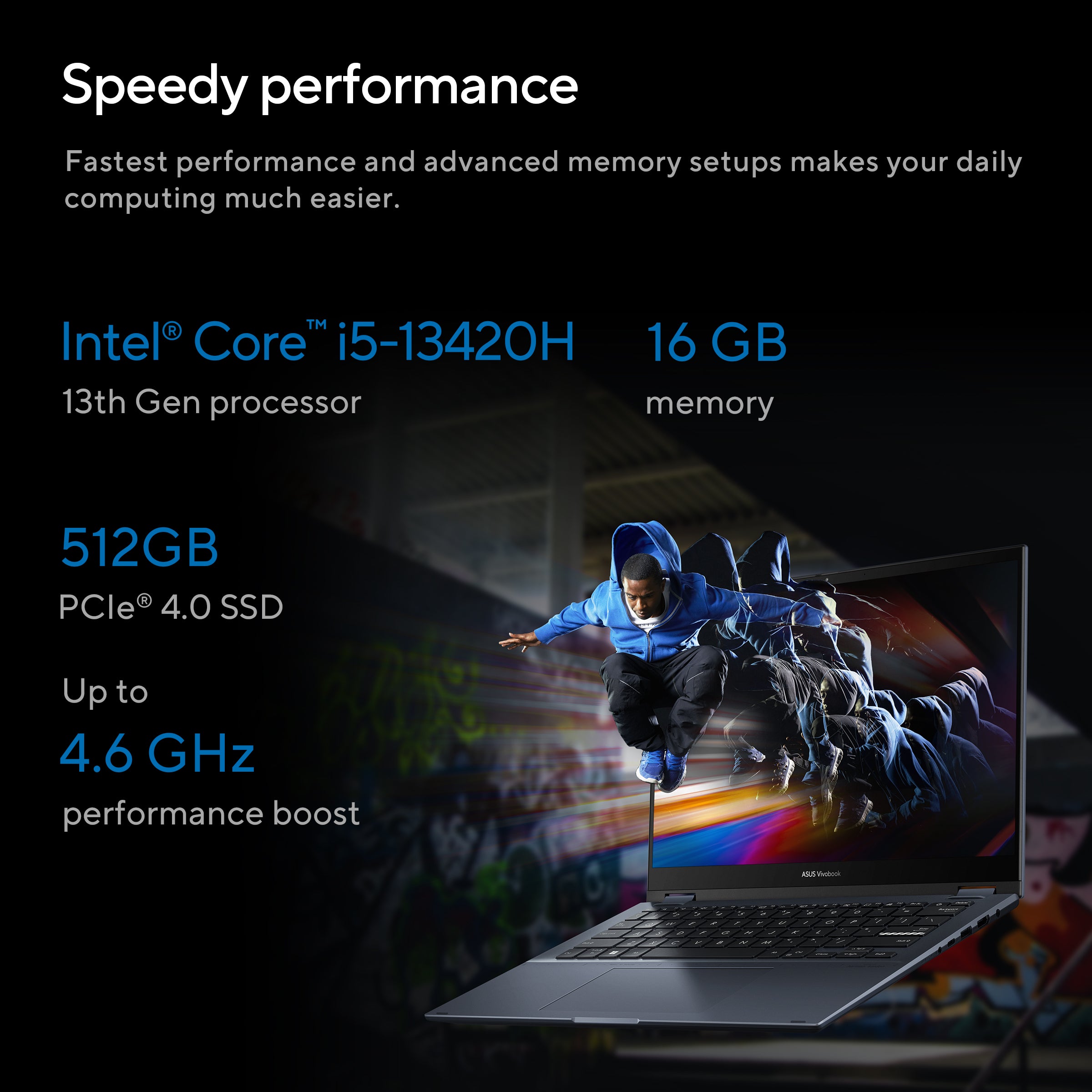 Asus Vivobook S14 Flip Laptop TP3402VA-LZ669W, 14.0-inch, i5-13420H UHD Graphics, 16GB Ram, 512GB SSD, Silver - لابتوب