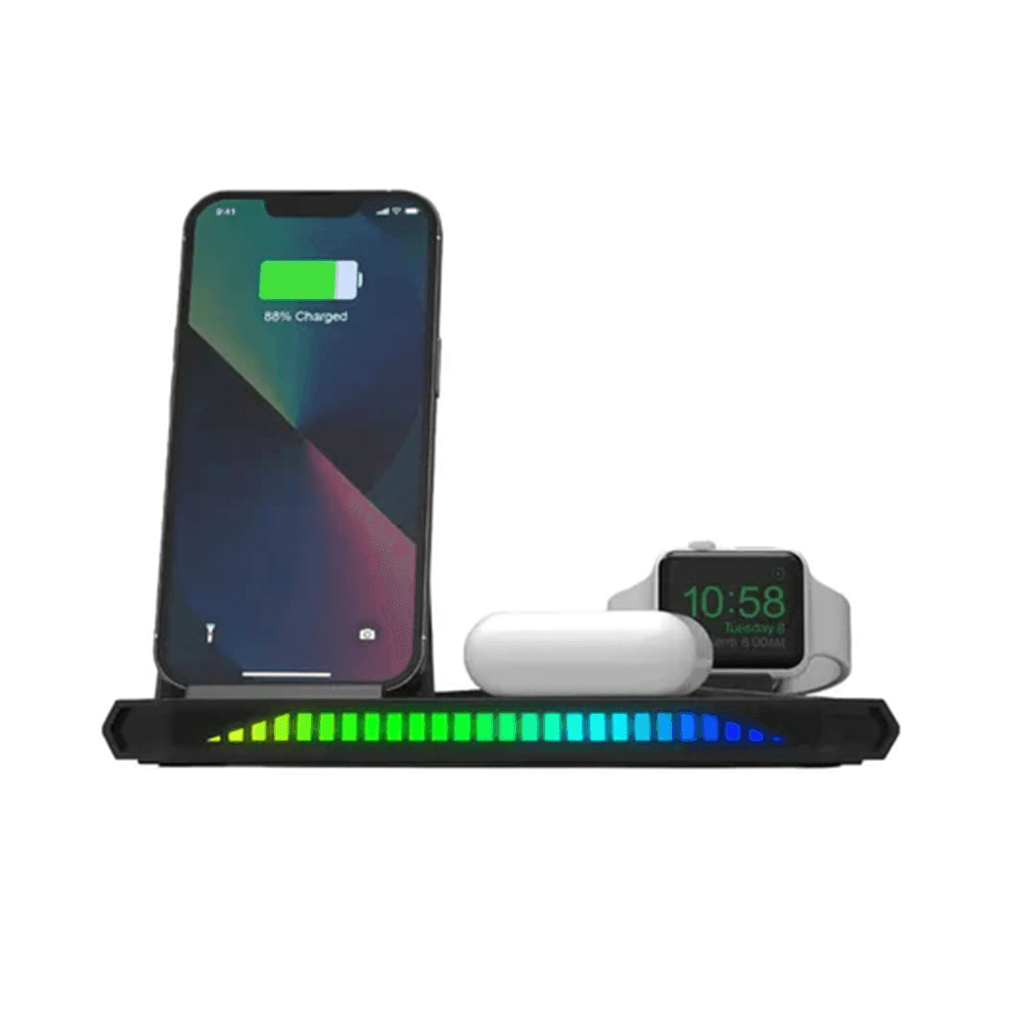 Twisted Minds 3 in 1 Sound Pickup RGB Wireless Charger - شاحن هواتف لاسلكي Twisted Minds 3 in 1 Sound Pickup RGB Wireless Charger - شاحن هواتف لاسلكي