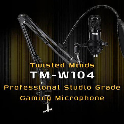 Twisted Minds W104 Professional Streaming All in one Gaming Microphone and Mixer – Black - PC BUILDER QATAR - Best PC Gaming Store in Qatar 