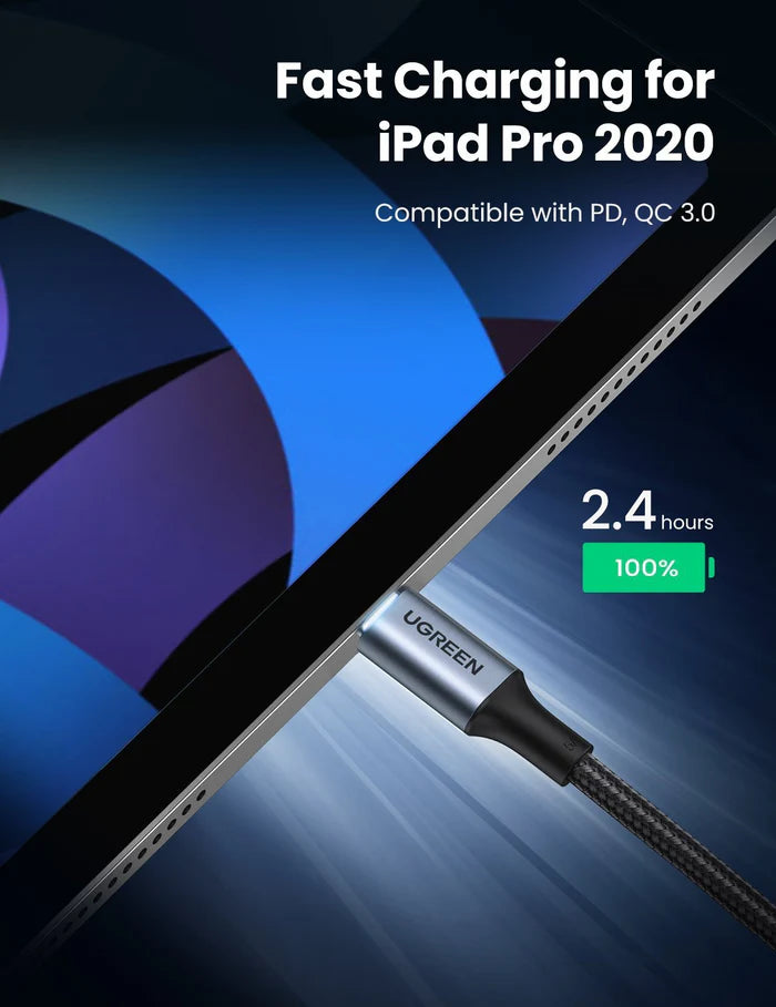 Ugreen cable USB Type C cable - USB Type C 5 A 100 W Power Delivery Quick Charge 3.0 FCP 480 Mbps - كيبل تليب سي