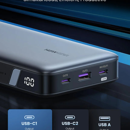 UGREEN 145W 25000mAh 3 Ports Two-way Fast  Charging Power Bank - باور بانك