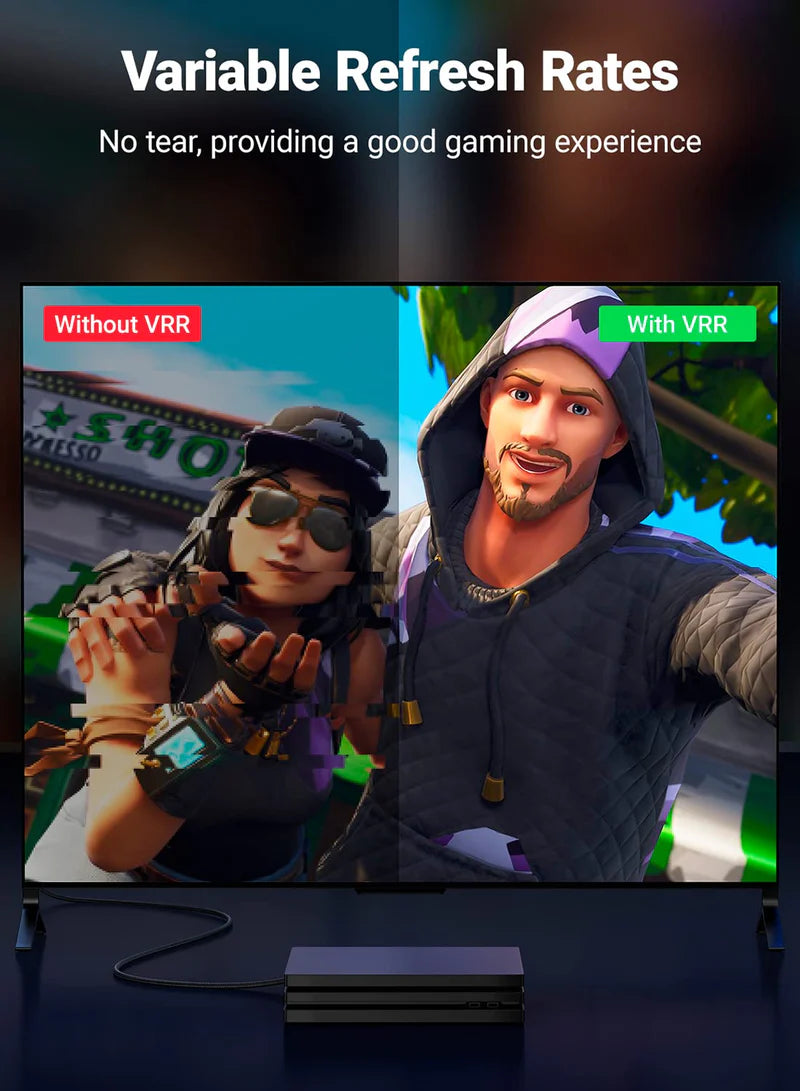 UGREEN 8K HDMI 2.1 Cable Ultra HD 1M , 8K@60Hz 4K@120Hz High Speed 48Gbps - كيبل