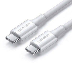 Ugreen cable USB Type C to Type C , PD 100W 5A 2m white (US300) - كيبل شحن