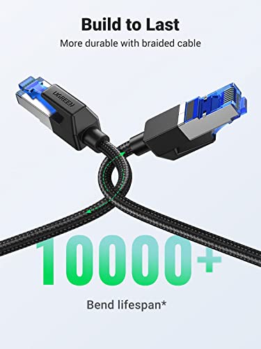 UGREEN Cat 8 Ethernet Cable RJ45 15FT (4.5M), High Speed Braided 40Gbps 2000Mhz - كيبل نت 4.5 متر