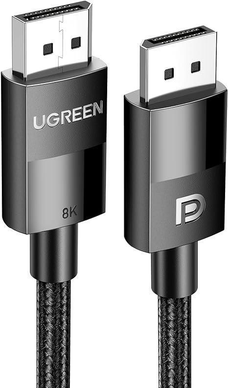 UGREEN DP 1.4 Male to Male Plastic Case Braided Cable 1m-كيبل
