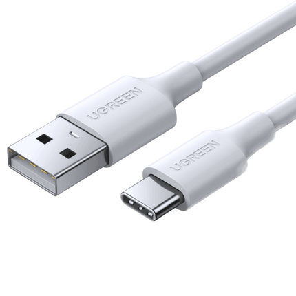 سلك شاحن يوجرين USB إلى USB-C بطول 1م - أبيض - PC BUILDER QATAR - Best PC Gaming Store in Qatar 