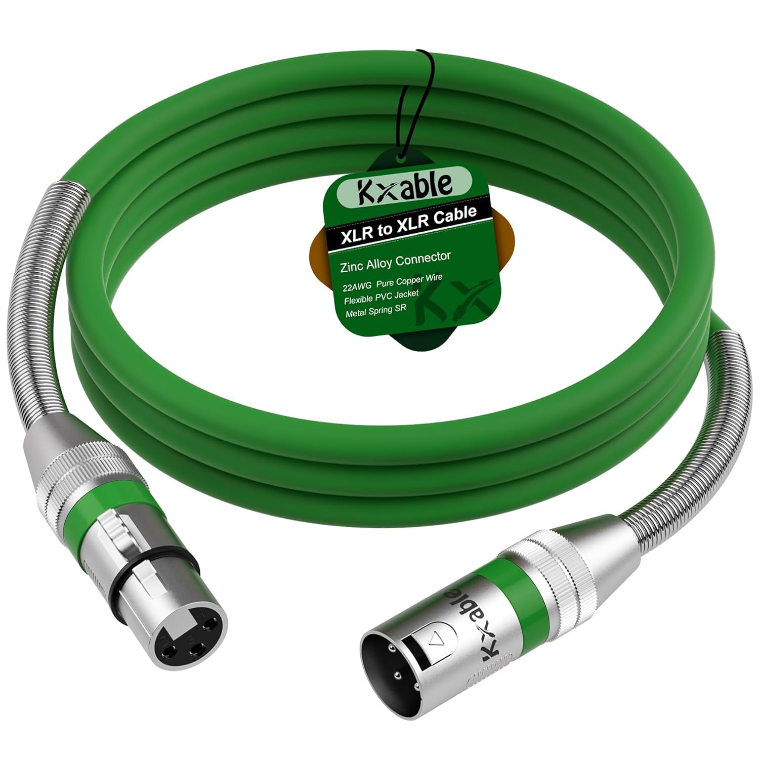 Kxable Kxable XLR Microphone Cable 8FT (2.5M) XLR Male to Female Green - كيبل ...