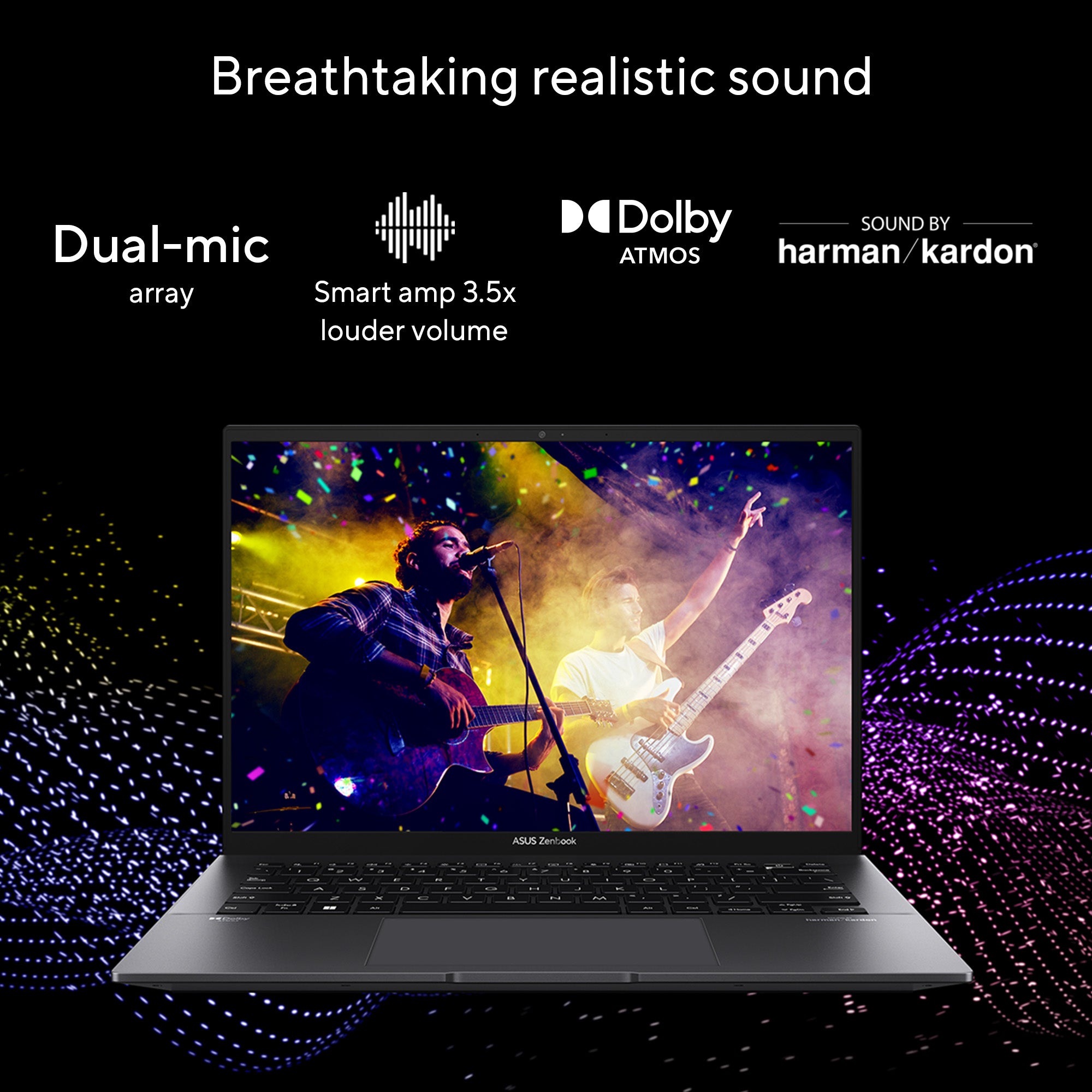 Asus Zenbook 14 OLED Laptop UM3402YA-KM766W, 14-inch 3K OLED 90Hz, R5 7430U, 8GB RAM 512GB SSD Black - لابتوب