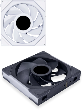 Lian Li UNI FAN TL-LCD Wireless Reverse 120mm – White (3 Pack) - مراوح عكسية بيضاء