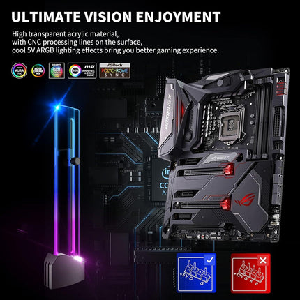 UPHERE 5V Addressable RGB Graphics Card GPU Brace Support Video Card Sag Holder -حامل لكرت الشاشه - PC BUILDER QATAR - Best PC Gaming Store in Qatar 