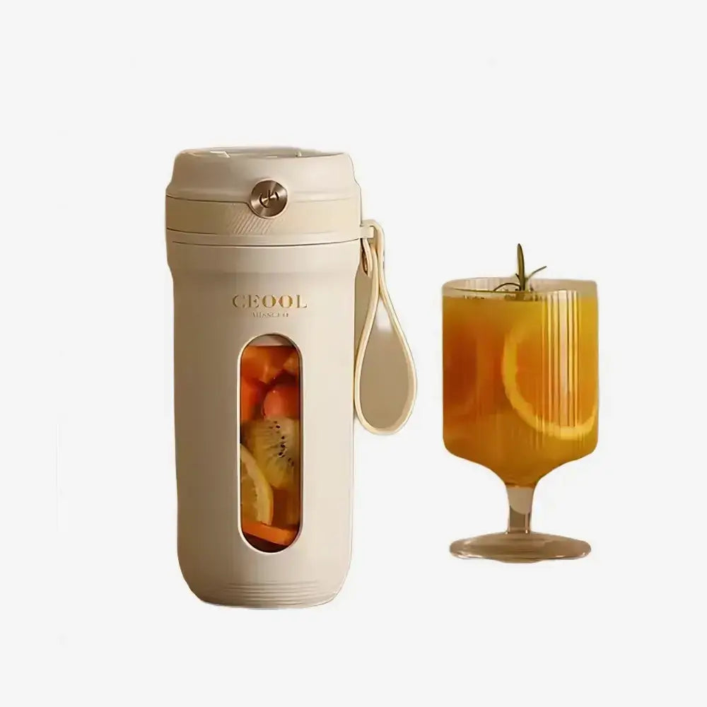 CEOOL Portable Juicer 10-Blade Portable Electric Blender, 350ML USB Rechargeable Smoothie Maker, Juicer, and Fruit Mixer - خلاط فواكه محمول