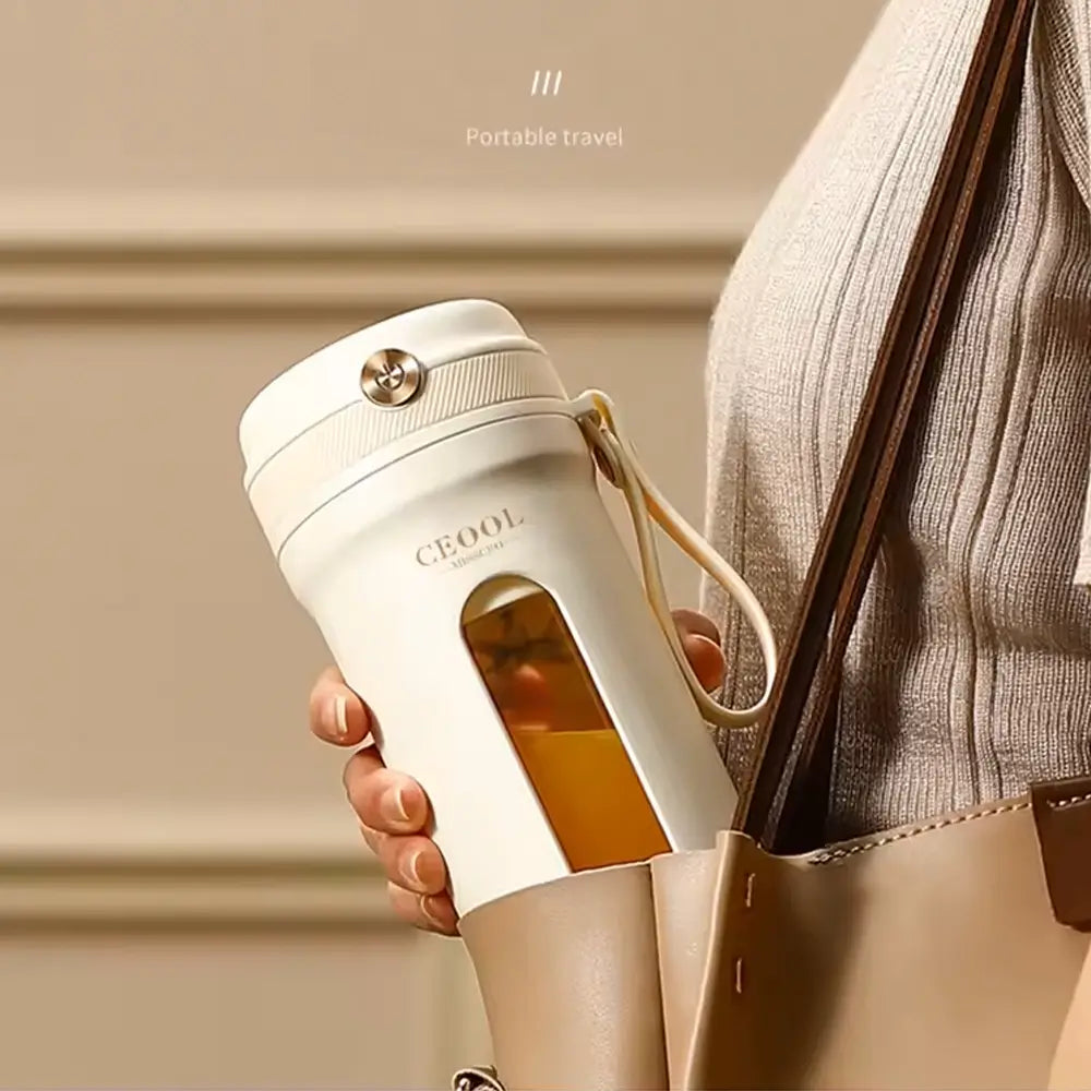CEOOL Portable Juicer 10-Blade Portable Electric Blender, 350ML USB Rechargeable Smoothie Maker, Juicer, and Fruit Mixer - خلاط فواكه محمول