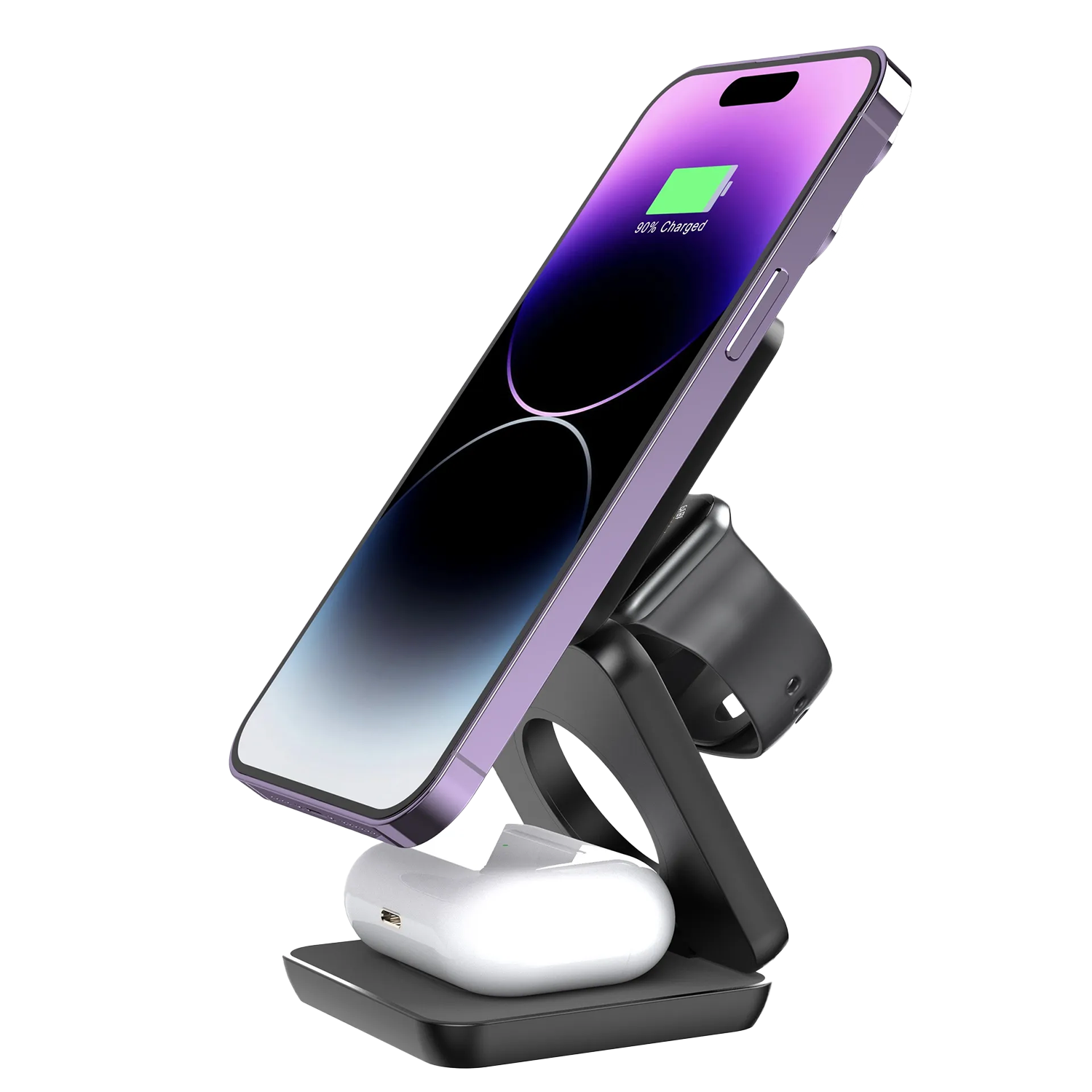 Wireless Charger 3-in-1 Foldable Wireless Charging Station - شاحن لاسلكي ثلاثي