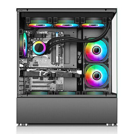 XANDER Jupiter ARGB ATX Tempered Glass Case - Black - كيس