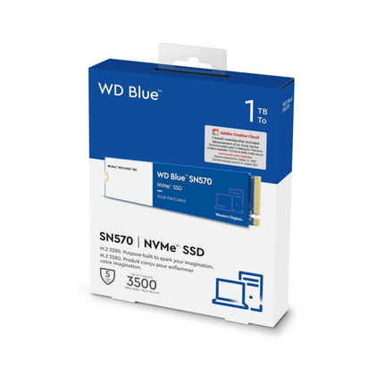Western Digital 1TB WD Blue SN570 NVMe SSD - Gen3 x4 PCIe , M.2 , Up to 3,500 MB/s - PC BUILDER QATAR - Best PC Gaming Store in Qatar 