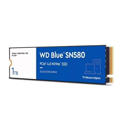 Western Digital 1TB WD Blue SN580 NVMe SSD - Gen4 x4 PCIe 16Gb/s, M.2 2280, Up to 4,150 MB/s - مساحة تخزين
