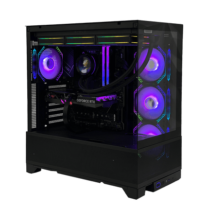 WJCOOLMAN BLADE FLOW 4 UNI FANS BLACK MID TOWER - كيس - PC BUILDER QATAR - Best PC Gaming Store in Qatar 