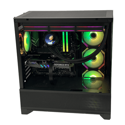 WJCOOLMAN BLADE FLOW 4 UNI FANS BLACK MID TOWER - كيس - PC BUILDER QATAR - Best PC Gaming Store in Qatar 