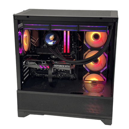 WJCOOLMAN BLADE FLOW 4 UNI FANS BLACK MID TOWER - كيس - PC BUILDER QATAR - Best PC Gaming Store in Qatar 