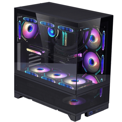 WJCOOLMAN BLADE FLOW 4 UNI FANS BLACK MID TOWER - كيس - PC BUILDER QATAR - Best PC Gaming Store in Qatar 